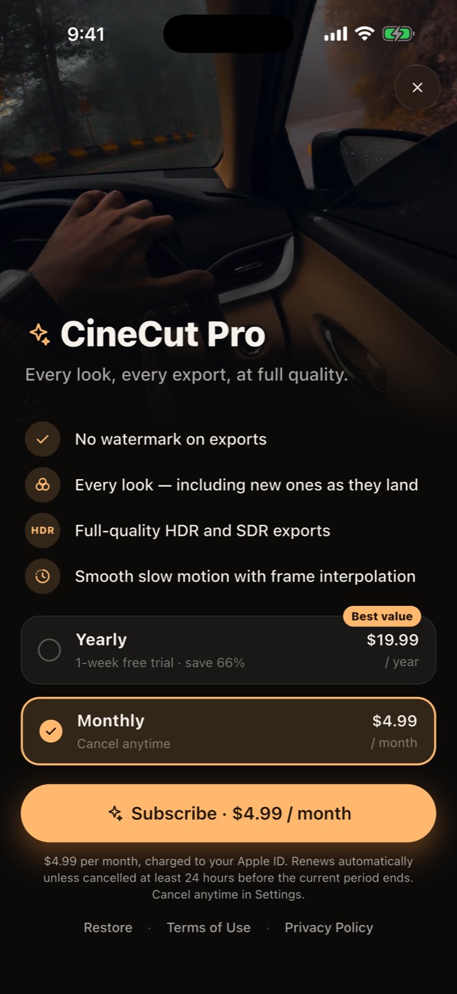 Pro camera with manual controls